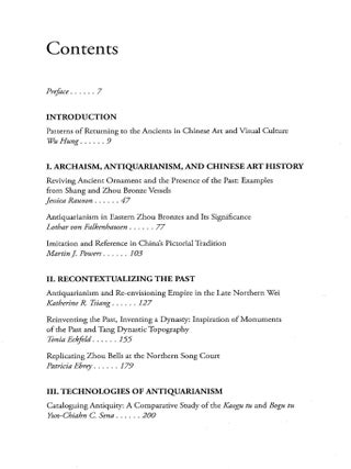 Reinventing the Past: Archaism and Antiquarianism in Chinese Art and Visual Culture